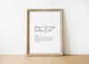 Framed definition print featuring 'Allergy & Immunology Laboratory Director' in cursive font with professional definition text on light background with wooden frame
