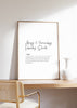 Framed definition print featuring 'Allergy & Immunology Laboratory Director' in cursive font with professional definition text on light background with wooden frame