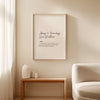 Framed poster with cursive and regular fonts defining 'Allergy & Immunology Nurse Practitioner' as a frontline healer, white background, light-colored frame
