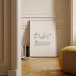 Framed definition print featuring 'Allergy & Immunology Laboratory Director' in cursive font with professional definition text on light background with wooden frame
