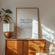 Framed definition print featuring 'Allergy & Immunology Laboratory Director' in cursive font with professional definition text on light background with wooden frame