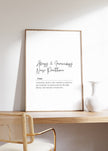 Framed poster with cursive and regular fonts defining 'Allergy & Immunology Nurse Practitioner' as a frontline healer, white background, light-colored frame